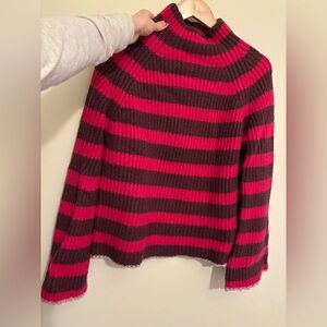 Striped Magenta and Purple Women's Sweater